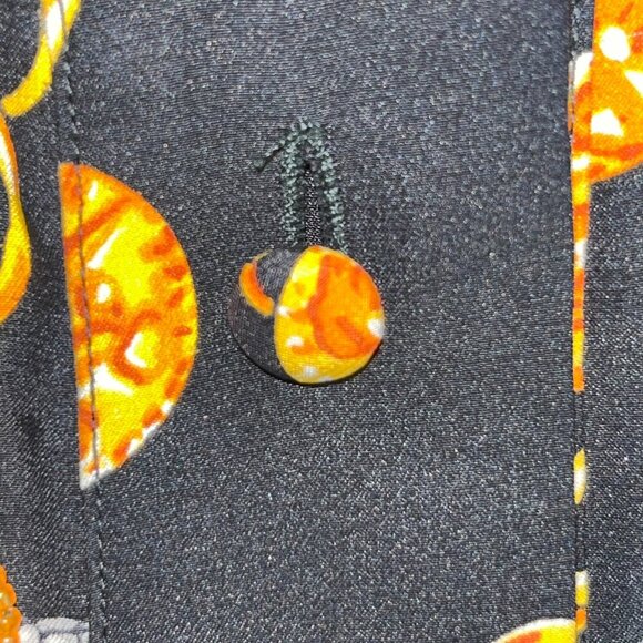 Vintage STARINGTON Sequin & Bead Embellished Chain & Coin Silk Blouse - EUC - 8 - Picture 9 of 16